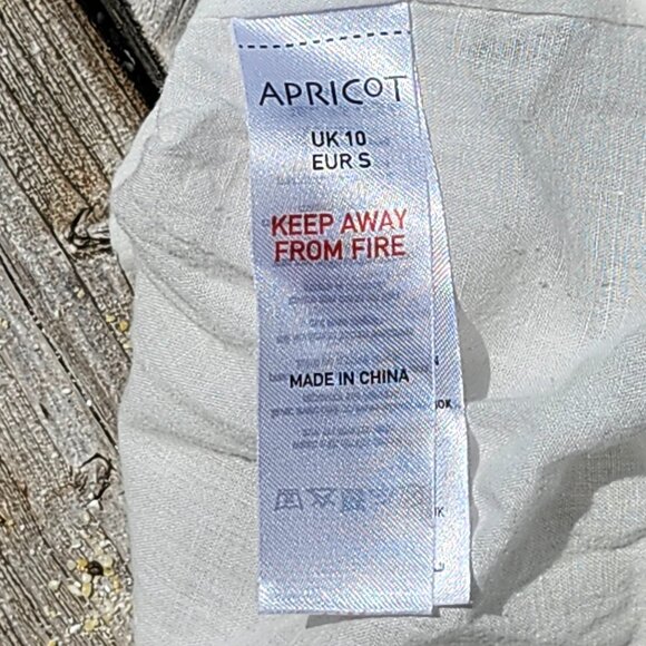 CLASSY APRICOT WHITE Sailor Stripe Mini Dress Women's Size Small - Picture 5 of 6